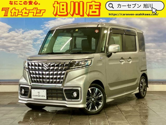 スペーシアカスタムハイブリッド(HYBRID)  XSターボ 4WDユーザー買取9インチナビ スタッドレス付