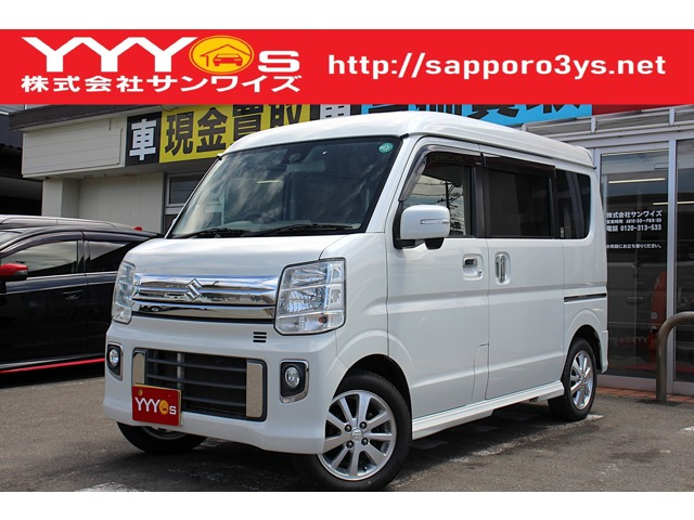 エブリイワゴンPZターボスペシャル ハイルーフ 4WD1オーナー・買取直販・衝突軽減・Bカメラ