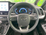 【純正革巻きステアリング】上質な革を使用することで、手にしっかり馴染みとても運転しやすいハンドルです♪