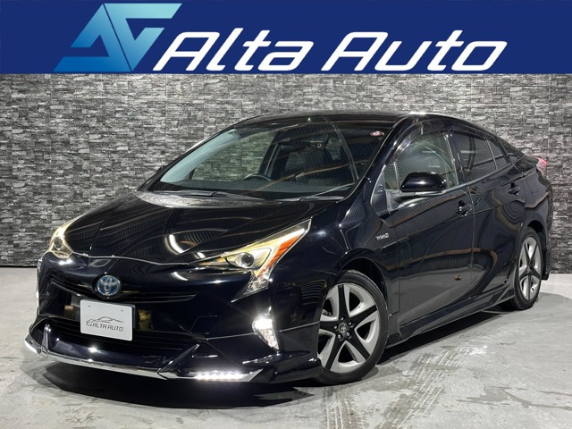 プリウス 1.8 S ツーリングセレクション 1年保証/黒革/新品フルエアロ/Sセンス/禁煙