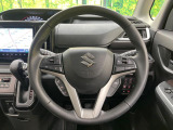 【純正革巻きステアリング】上質な革を使用することで、手にしっかり馴染みとても運転しやすいハンドルです♪