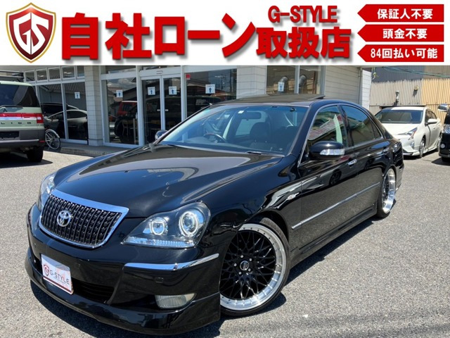 クラウンマジェスタ4.3 Cタイプ Fパッケージサンルーフ・黒革・車高調・20インチAW!