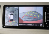 車両を上から見たような映像表示するパノラミックビューモニター付き!
