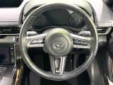 【純正革巻きステアリング】上質な革を使用することで、手にしっかり馴染みとても運転しやすいハンドルです♪