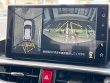【パノラミックビューモニター】専用のカメラにより、上から見下ろしたような視点で360度クルマの周囲を確認することができます☆死角部分も確認しやすく、狭い場所での切り返しや駐車もスムーズに行えます。
