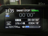 ディスプレイには、平均燃費、外気温、航続可能距離などの情報が表示されます。