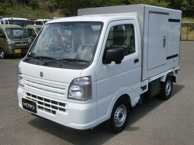 24年式スズキキャリイ冷凍軽トラック ホワイト 2ドア　比較的綺麗　車検付き スズキ キャリイ 冷蔵冷凍車 ー20度設定/低温/スズキ純正架装/サーモ