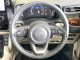 【純正革巻きステアリング】上質な革を使用することで、手にしっかり馴染みとても運転しやすいハンドルです♪
