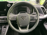 【純正革巻きステアリング】上質な革を使用することで、手にしっかり馴染みとても運転しやすいハンドルです♪