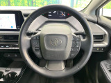 【純正革巻きステアリング】上質な革を使用することで、手にしっかり馴染みとても運転しやすいハンドルです♪