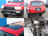 フロントのTOYOTA横文字グリルに前後バンパーをマットブラック塗装!腰下の統一感を持たせたカラーリングです♪