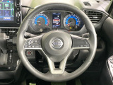 【純正革巻きステアリング】上質な革を使用することで、手にしっかり馴染みとても運転しやすいハンドルです♪
