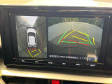 【パノラミックビューモニター】専用のカメラにより、上から見下ろしたような視点で360度クルマの周囲を確認することができます☆死角部分も確認しやすく、狭い場所での切り返しや駐車もスムーズに行えます。