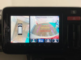 【全方位モニター】 4つのカメラで映像を映し出します。発進時、後退時も周囲の安全を確認し、サポートします^^