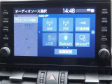 オーディオソース選択画面です。一覧で選択できるので簡単で操作しやすい♪