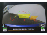 後ろの視界もサポート♪ハンドル操作に連動してガイドラインが動き、バック時の予測進路を表示し駐車をサポートします。