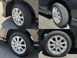 165/65R14 Aftermarketアルミホイール装着。オールシーズンタイヤです。
