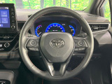【純正革巻きステアリング】上質な革を使用することで、手にしっかり馴染みとても運転しやすいハンドルです♪