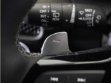 減速セレクターは、ステアリングホイールの左右に取り付けられた2つのパドルスイッチで減速の強さを調整。 左側の「-」を操作すると減速を強く、右側の「+」を操作すると減速を弱くすることができます。