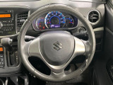 【純正革巻きステアリング】上質な革を使用することで、手にしっかり馴染みとても運転しやすいハンドルです♪