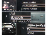 【スマホ連携も♪】 BluetoothやUSBは勿論、オプションのCD,TV、DVD搭載!またスマホのアプリの一部がコネクトで使用できるアップルカープレイ、アンドロイドオートにも対応♪