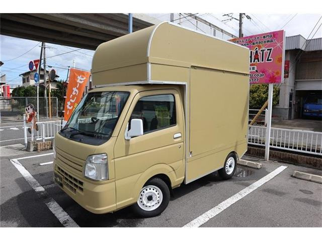 キャリイKC エアコン パワステ オートギヤシフト 4WDベージュ全塗装 軽キッチンカー 4WD