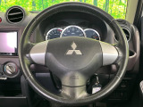 【純正革巻きステアリング】上質な革を使用することで、手にしっかり馴染みとても運転しやすいハンドルです♪