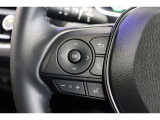 ハンドルから手を放さずにオーディオ操作が可能なステアリングスイッチ付き。