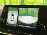 【アラウンドビューモニター】専用のカメラにより、上から見下ろしたような視点で360度クルマの周囲を確認することができます☆死角部分も確認しやすく、狭い場所での切り返しや駐車もスムーズに行えます。