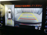 パノラミックビューモニターシステムが付いているので車の上から見た映像が確認できますよ。 一目で車両周辺の情報を確認できますが、直接安全をご確認下さい。
