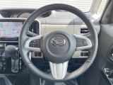 【純正革巻きステアリング】上質な革を使用することで、手にしっかり馴染みとても運転しやすいハンドルです♪