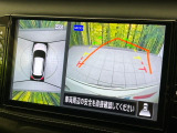 【アラウンドビューモニター】専用のカメラにより、上から見下ろしたような視点で360度クルマの周囲を確認することができます☆死角部分も確認しやすく、狭い場所での切り返しや駐車もスムーズに行えます。