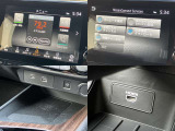NissanConnectで便利な機能やオリジナルサービスを利用可能です。USB接続、HDMI接続、ワイヤレス充電つき。