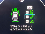 【ブラインドスポットインフォメーション】走行中、ドアミラーの死角になりやすい箇所に後続車が接近するとサイドミラー付近に警告を表示、ドライバーに注意喚起をしてくれます。