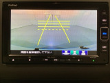 バックでの車庫入れも安心です! リアカメラが付いているバックモニター付のナビを装備しております。操作線もついており距離感も画面から確認できます。