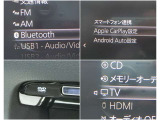 【スマホ連携も♪】 BluetoothやUSBは勿論、オプションのCD,TV、DVD搭載!またスマホのアプリの一部がコネクトで使用できるアップルカープレイ、アンドロイドオートにも対応♪