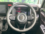 【純正革巻きステアリング】上質な革を使用することで、手にしっかり馴染みとても運転しやすいハンドルです♪