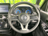 【純正革巻きステアリング】上質な革を使用することで、手にしっかり馴染みとても運転しやすいハンドルです♪