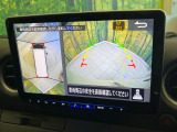 【アラウンドビューモニター】専用のカメラにより、上から見下ろしたような視点で360度クルマの周囲を確認することができます☆死角部分も確認しやすく、狭い場所での切り返しや駐車もスムーズに行えます。
