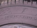 165/65R14    タイヤサイズです。 タイヤのご相談も石川トヨペットカローラにお任せください