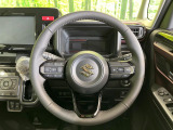 【純正革巻きステアリング】上質な革を使用することで、手にしっかり馴染みとても運転しやすいハンドルです♪