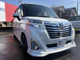 ルーミーカスタム4WD入庫いたしました!☆トヨタ純正ナビ☆Bluetooth☆衝突軽減ブレーキ☆クルーズコントロール☆ステアリングスイッチ☆LEDヘッドライト☆フォグライト☆ETC☆
