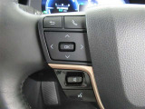 ステアリングスイッチ付き。前方から目を離すことなく操作することが可能なのでわき見運転の防止に!