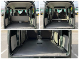 リヤシートを倒すと広い荷室になります!