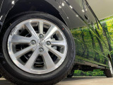 【純正14インチアルミホイール】外観にマッチした純正アルミホイールを装着しております。各種社外アルミホイールや、スタッドレスタイヤも取扱いしております。是非ご相談ください♪