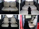 6人乗りの2列目も、キャプテンシートです。1列目と2列目をアレンジしてドライブ途中の小休憩に。2列目と3列目をアレンジして、よりパーソナル空間で休みたい時に。車中泊も可能な空間です。