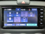嬉しい装備です♪ワンセグTV・Bluetoothオーディオに対応しています!!