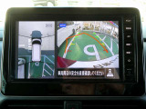 まるで空から見下ろしたかのような映像を映し出すアラウンドモニターだから、車庫入れもラクラクです!