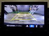 バックカメラの画像です。ガイドラインがスムースな車庫入れをサポートいたします!車庫入れの安心感がアップしますね☆