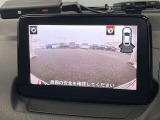 後方モニター表示でバック時の障害物もしっかり見えます!